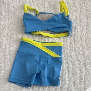 Kids Blue and Yellow Dance Costume Set